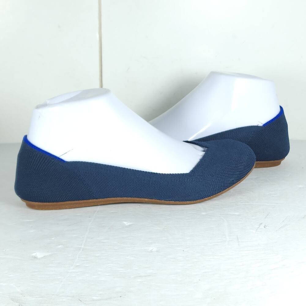 Rothy's Women's The Flat Round Toe US6 Navy Blue Textile Slip On Ballet Flats - Picture 9 of 16
